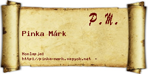 Pinka Márk névjegykártya